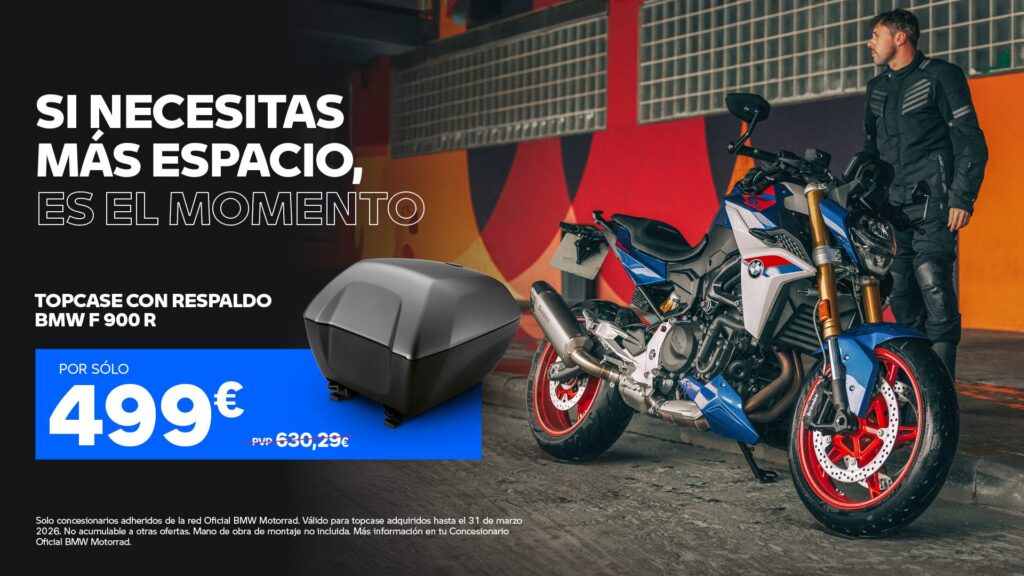 Obtén un descuento increíble en tu TOP CASE para tu BMW. Válido para modelos F800GS, Adventure, F900R y F900XR